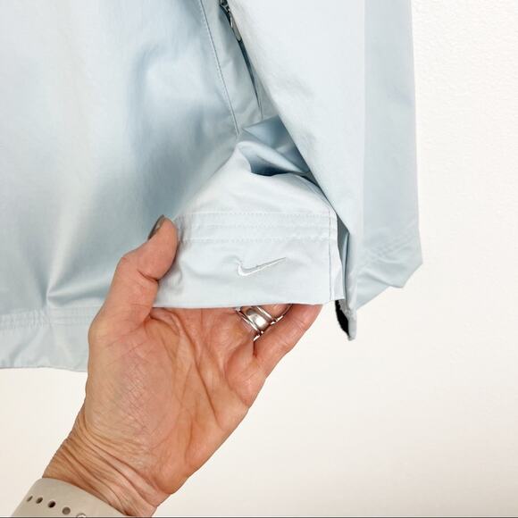 NIKE GOLF 1/4 Zip Jacket Windbreaker Athleisure Sportswear Large Light Blue - Picture 7 of 9